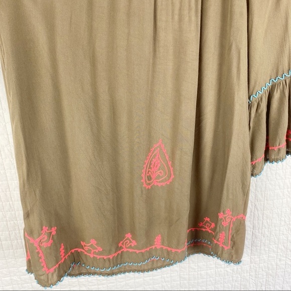 Lagaci Bell Sleeve Beaded & Embroidered Cover-Up M - Picture 5 of 8